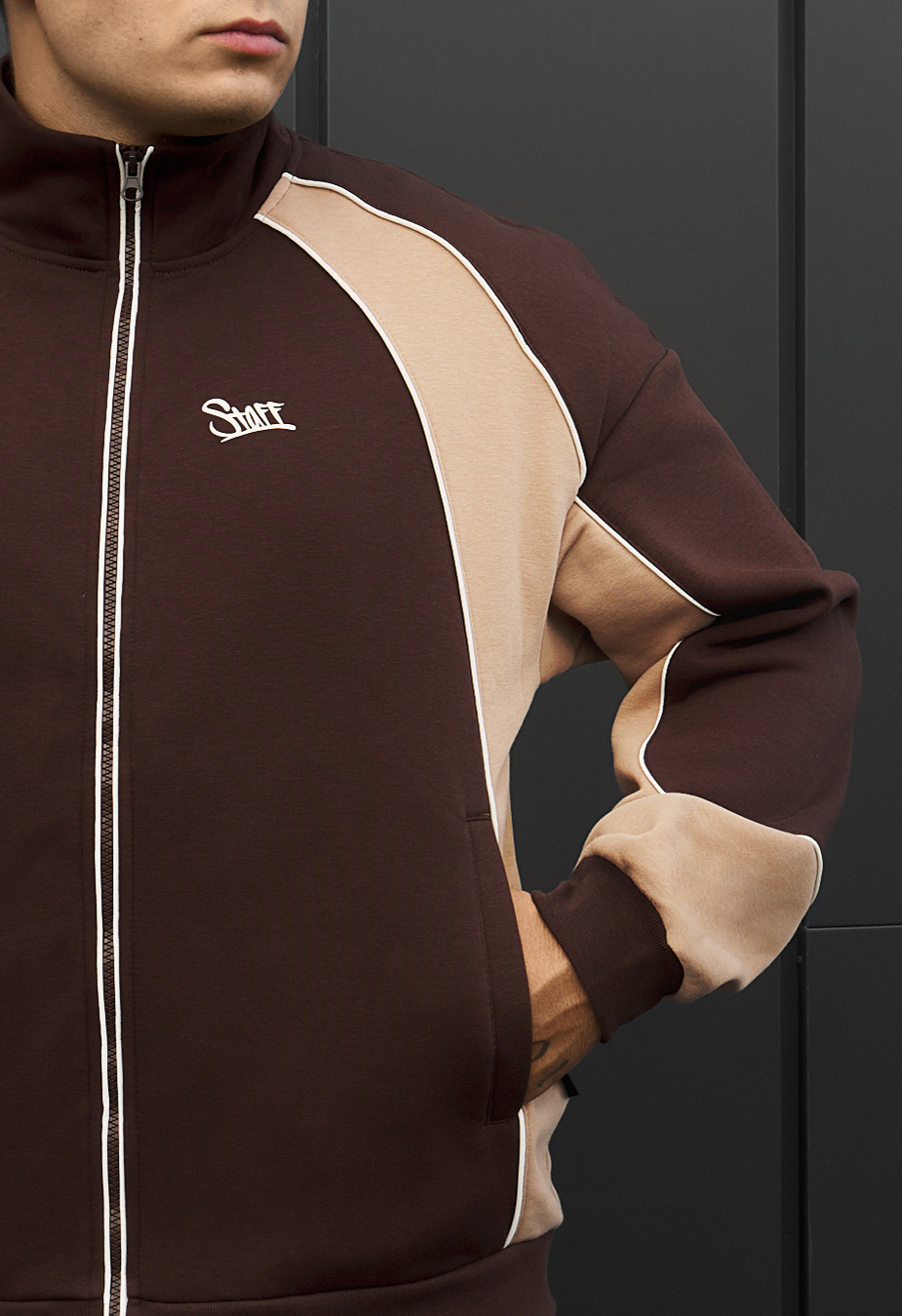 Olimpijka Staff mit brown & beige reflective fleece