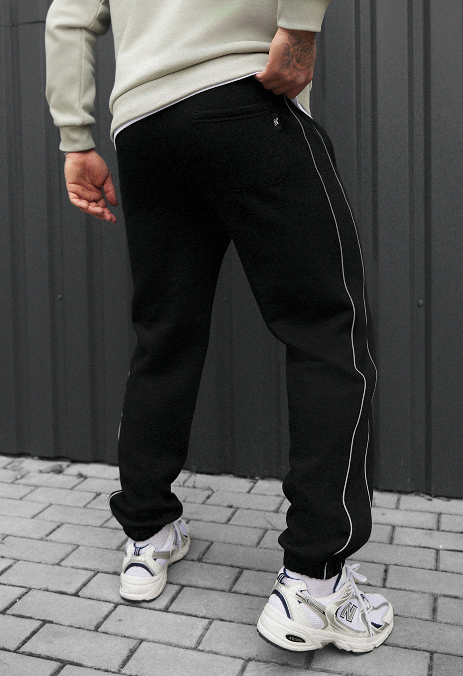 Spodnie dresowe Staff al black reflective fleece