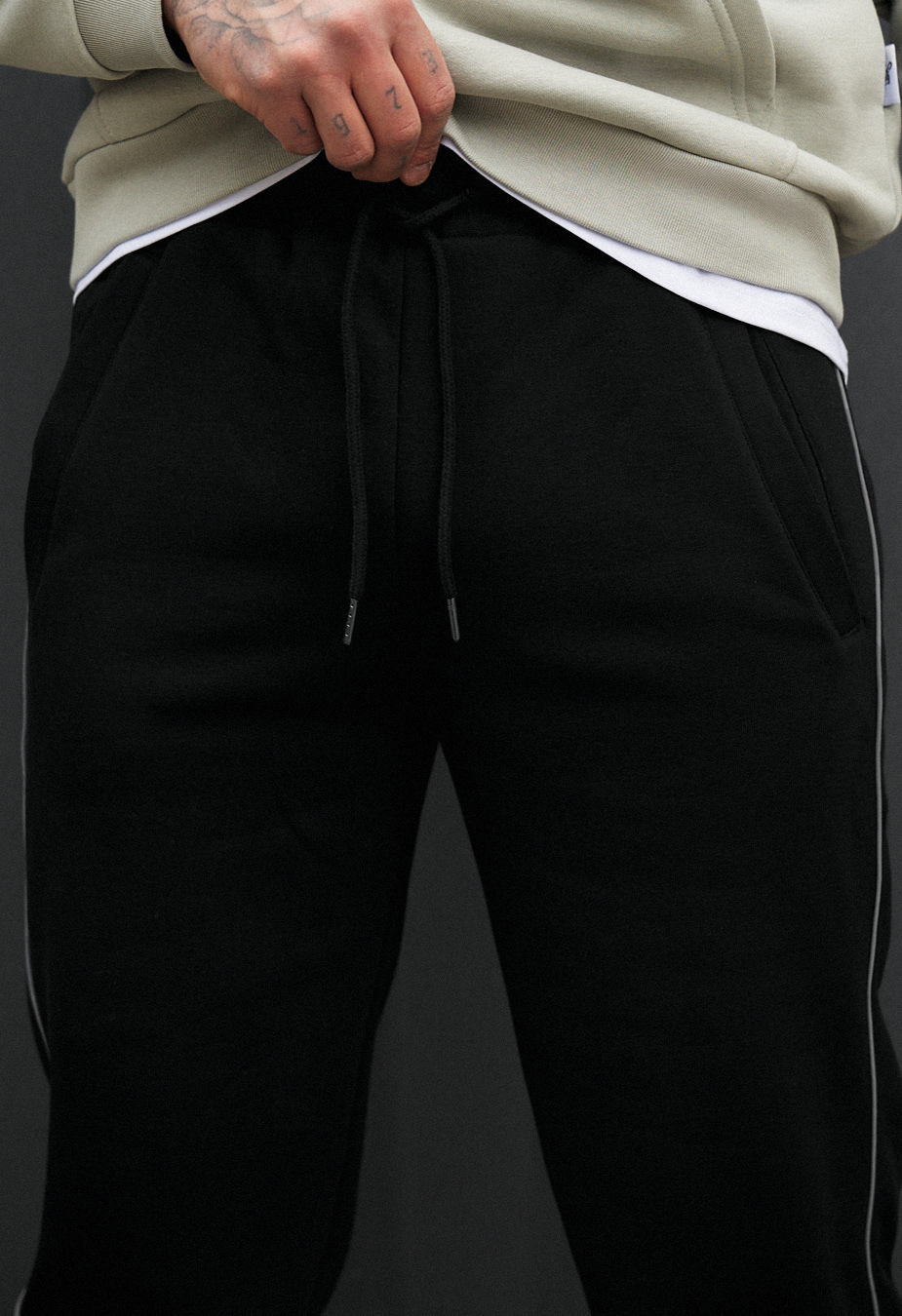 Spodnie dresowe Staff al black reflective fleece