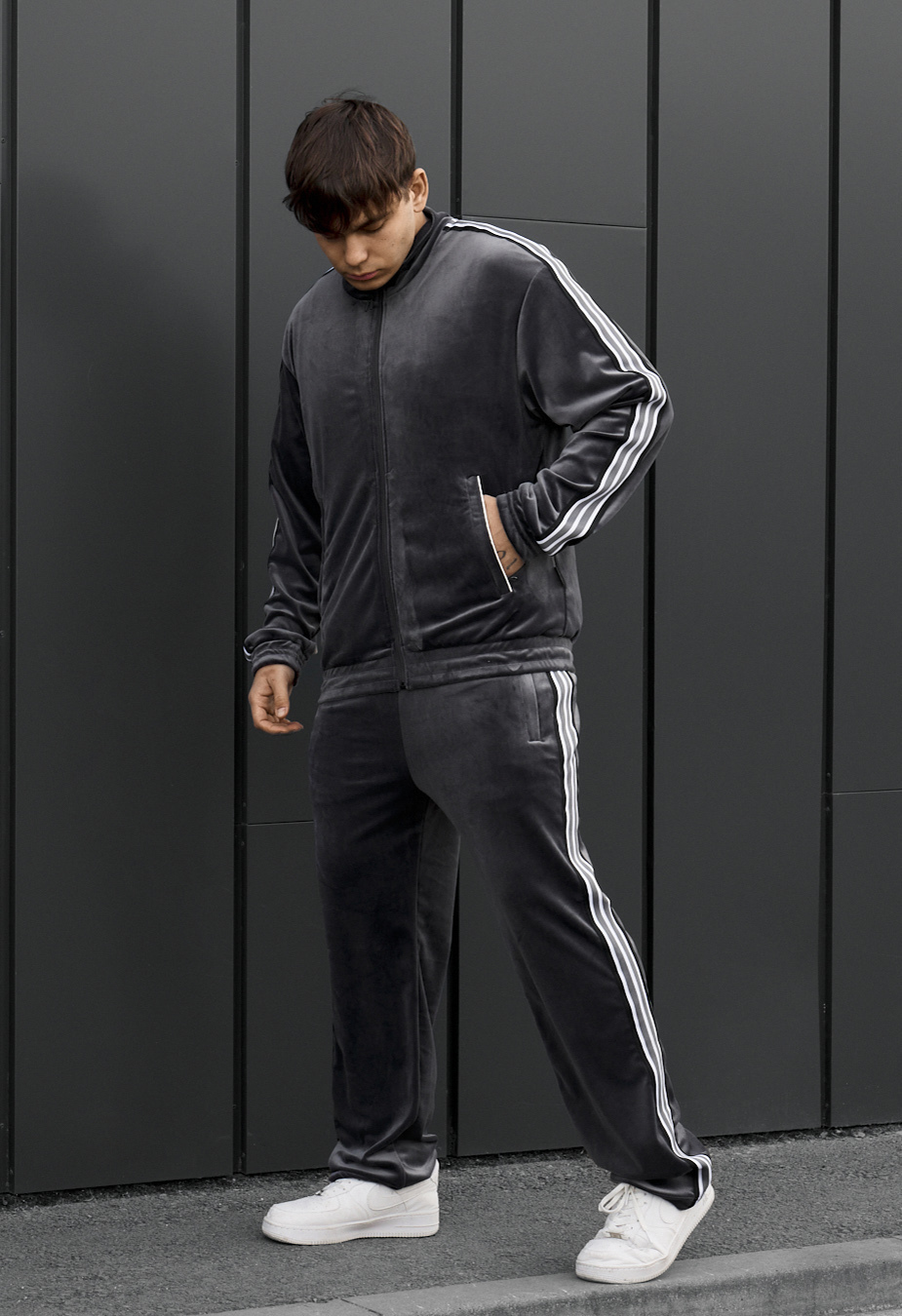 Dres Staff van graphite zip