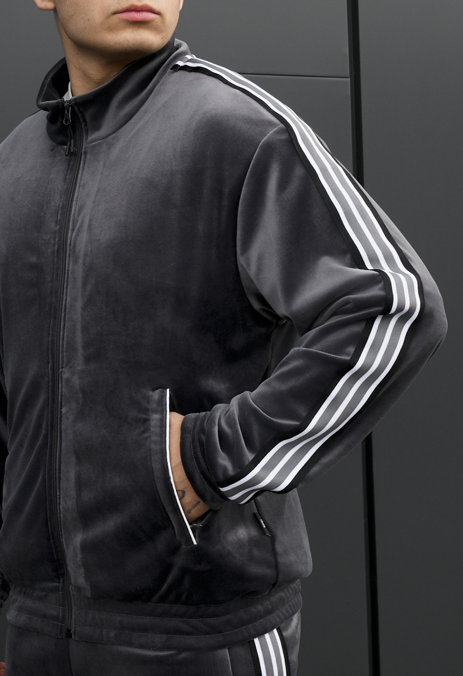 Dres Staff van graphite zip