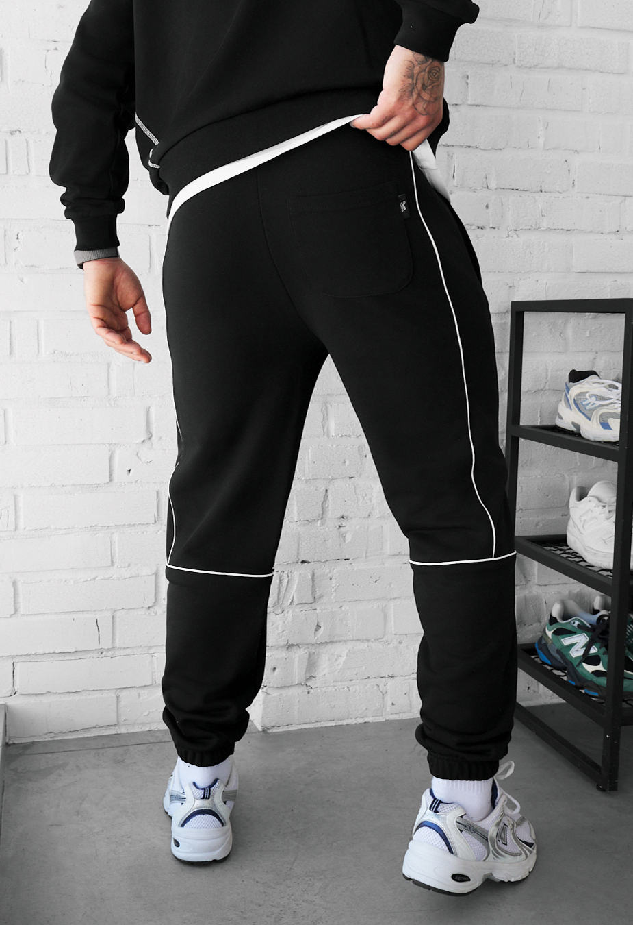 Spodnie dresowe Staff kant reflective logo black