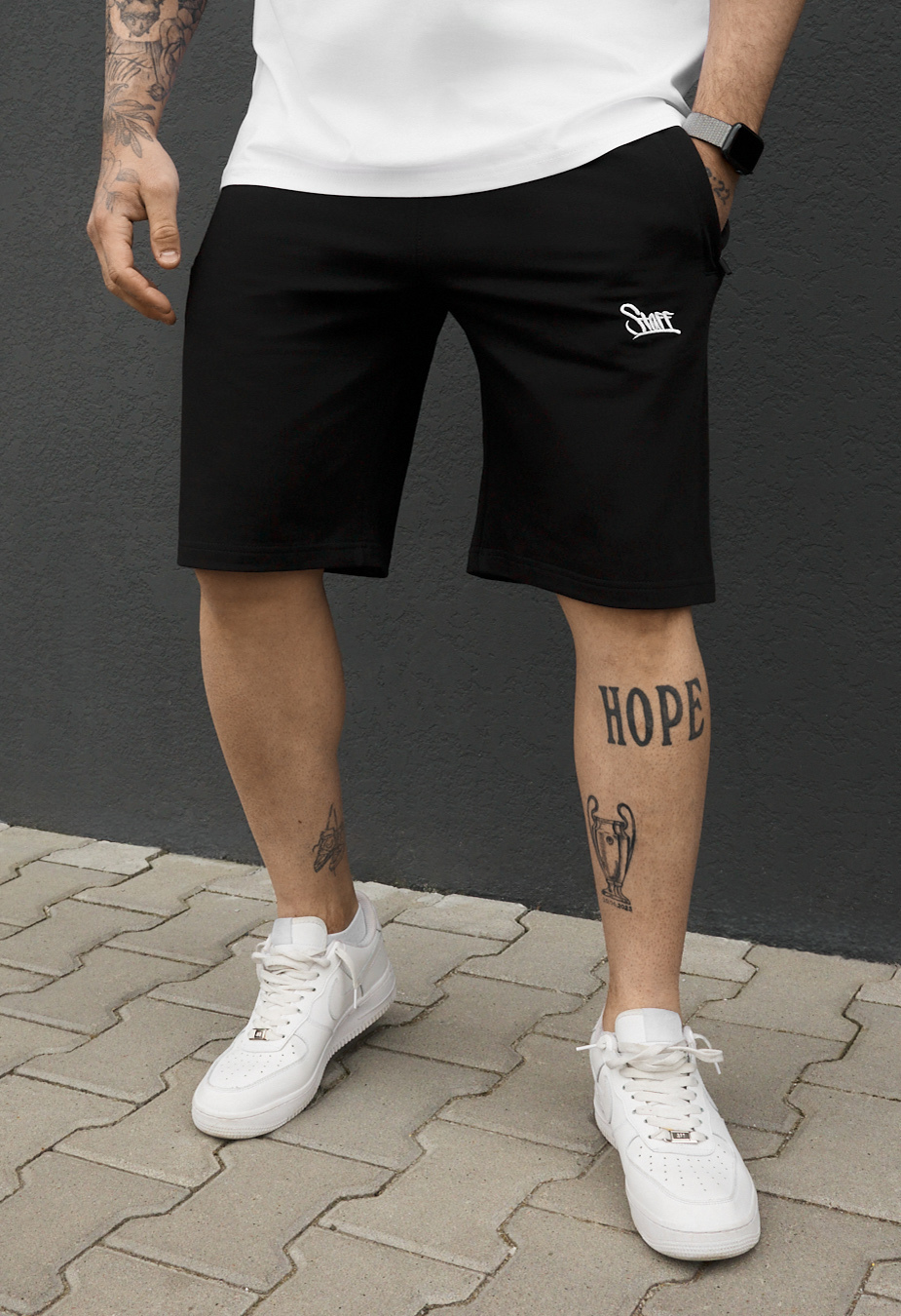 Spodenki Staff wh black logo