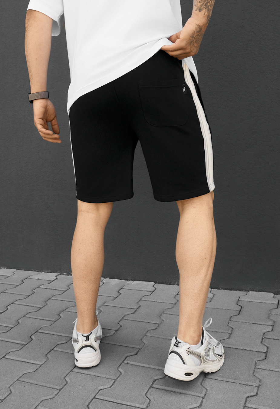 Spodenki Staff lam black & light gray