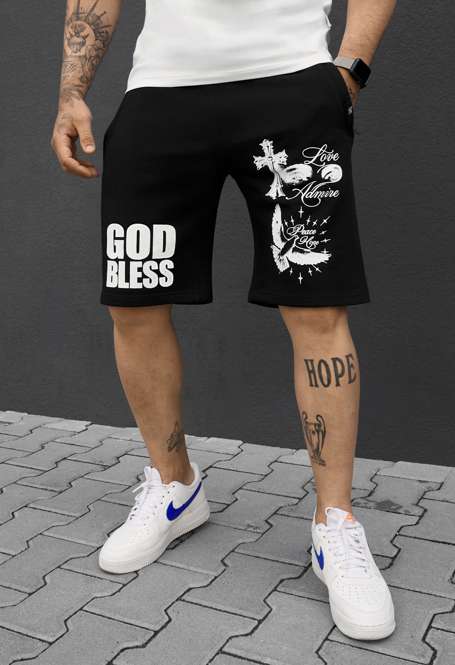Spodenki Staff God bless