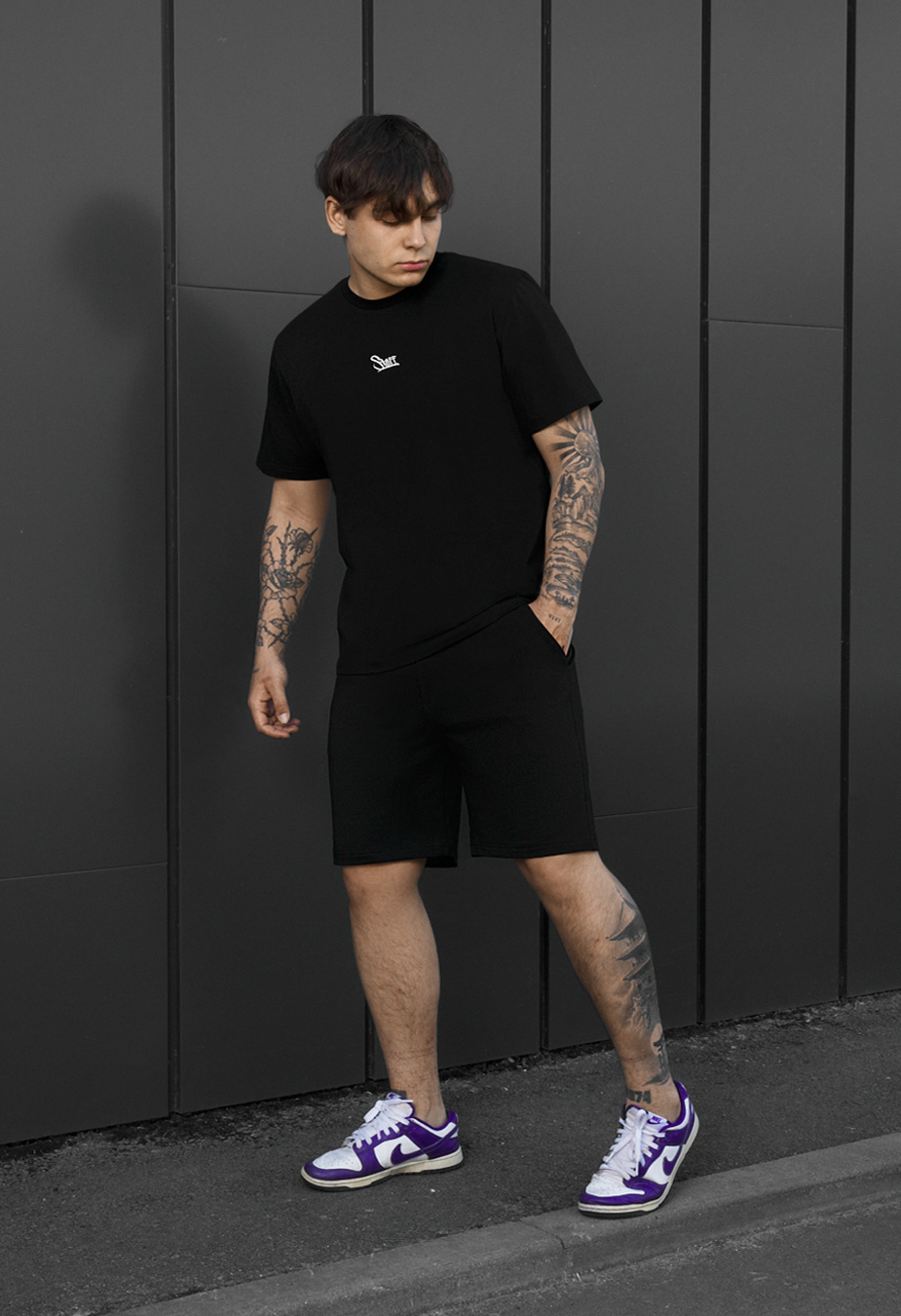 Komplet koszulka + spodenki Staff sp logo black