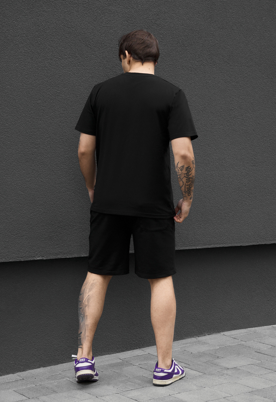 Komplekt koszulka + spodenki Staff reflective logo black