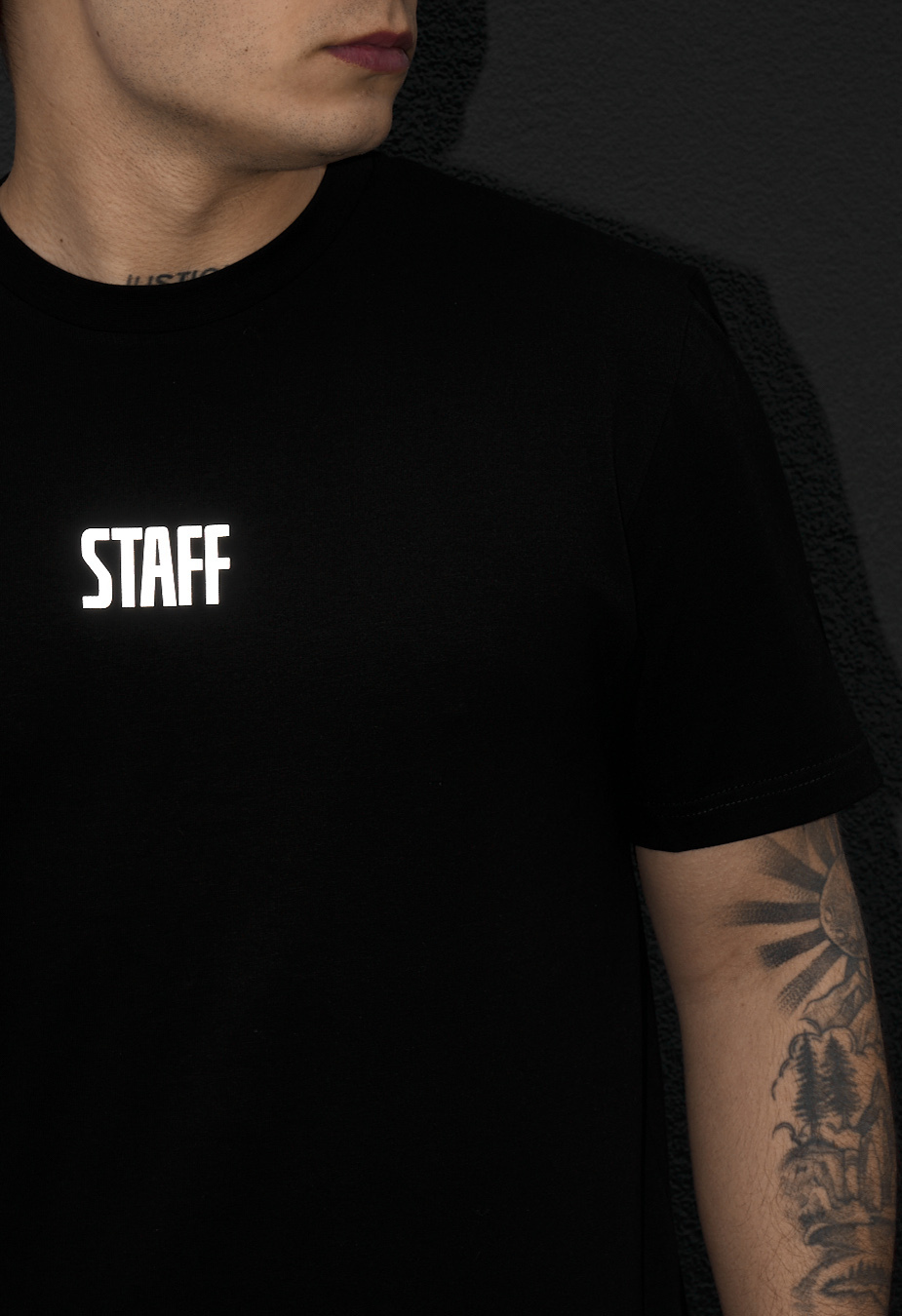 Komplekt koszulka + spodenki Staff reflective logo black
