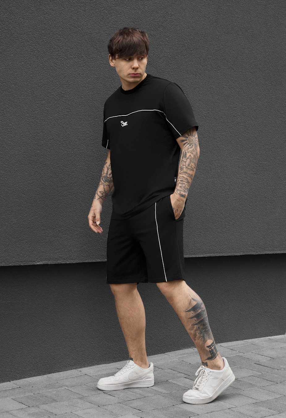 Komplekt koszulka + spodenki Staff oc black reflective