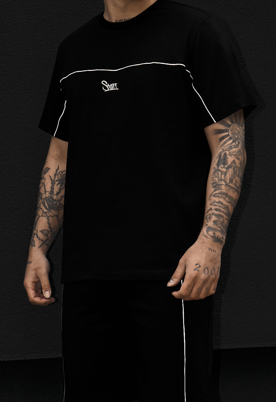 Komplekt koszulka + spodenki Staff oc black reflective
