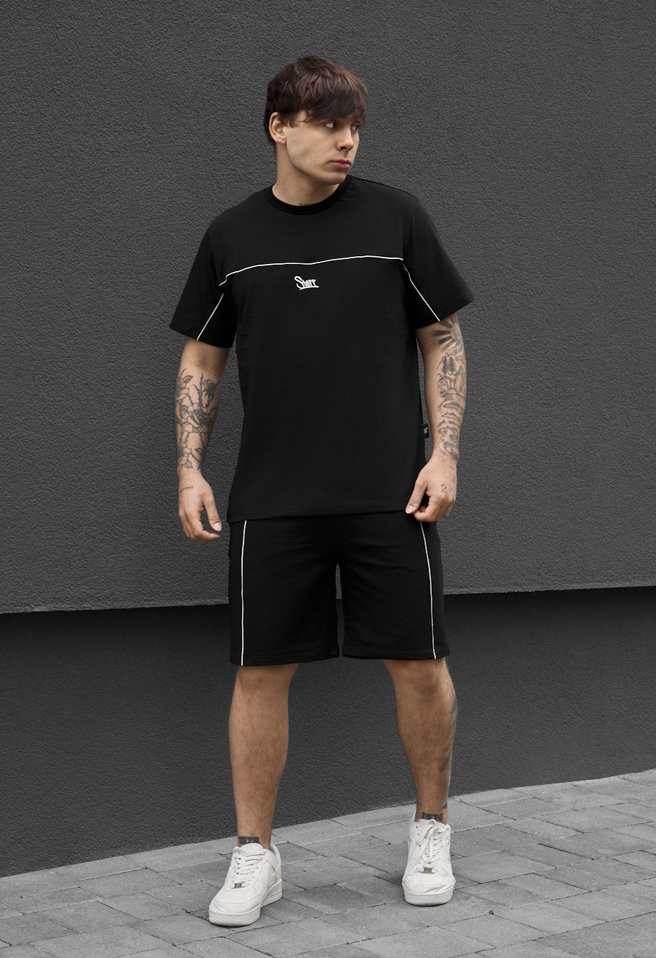 Komplekt koszulka + spodenki Staff oc black reflective