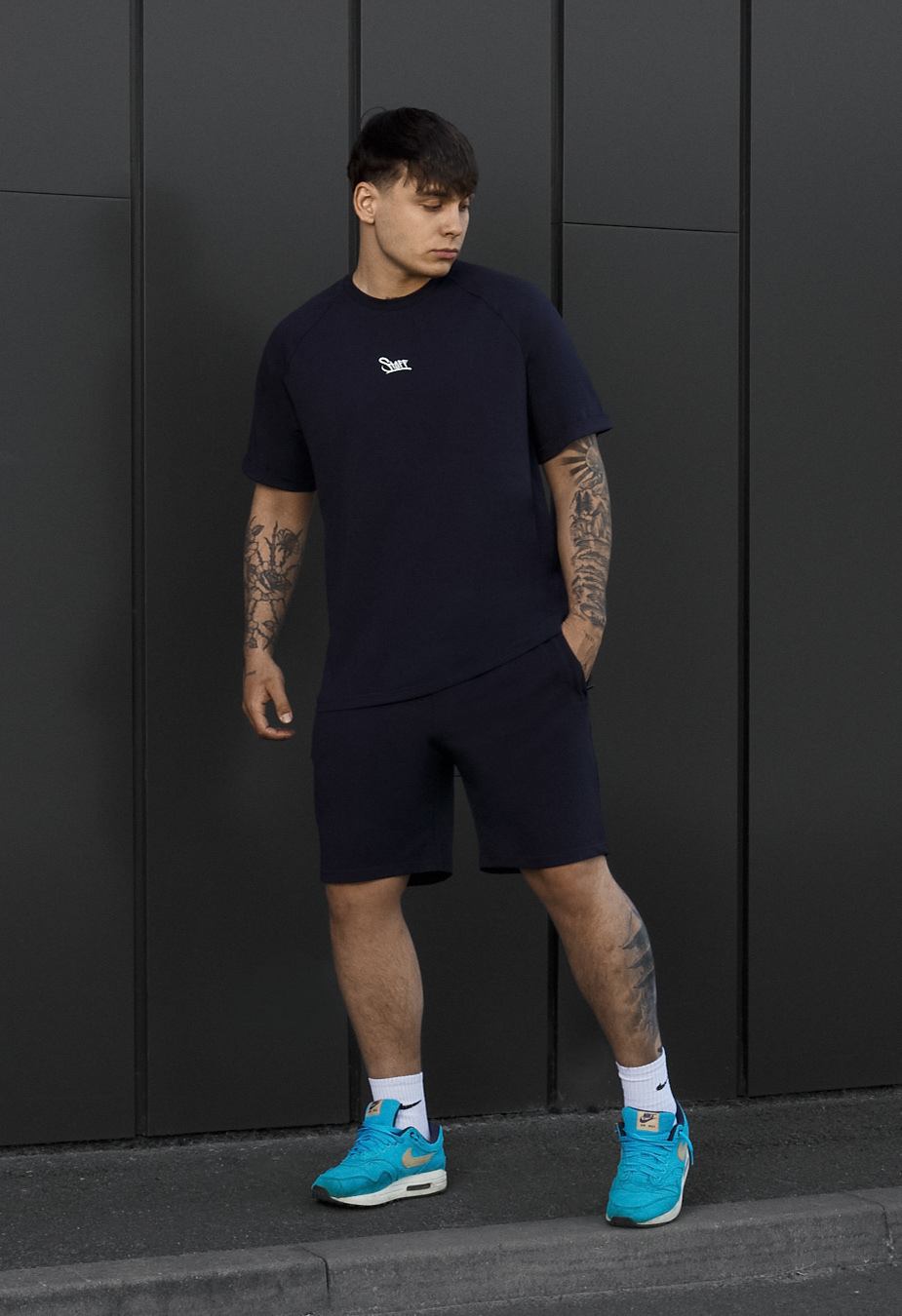 Komplet koszulka + spodenki Staff mb logo navy