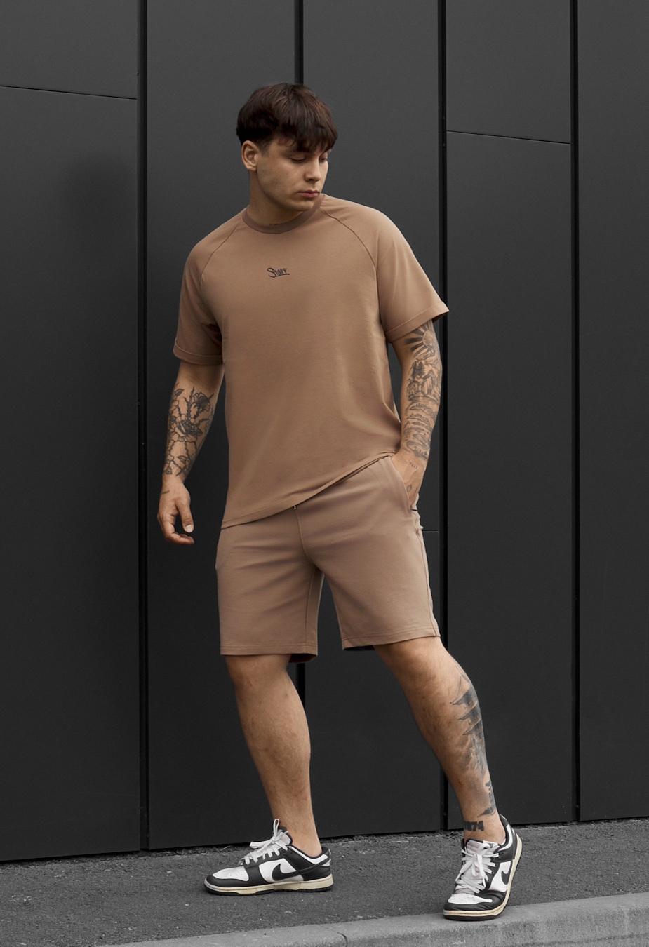 Komplet koszulka + spodenki Staff mb logo brown
