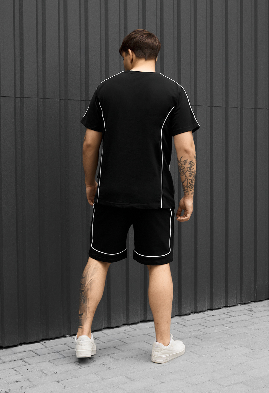 Komplet koszulka + spodenki Staff in black logo