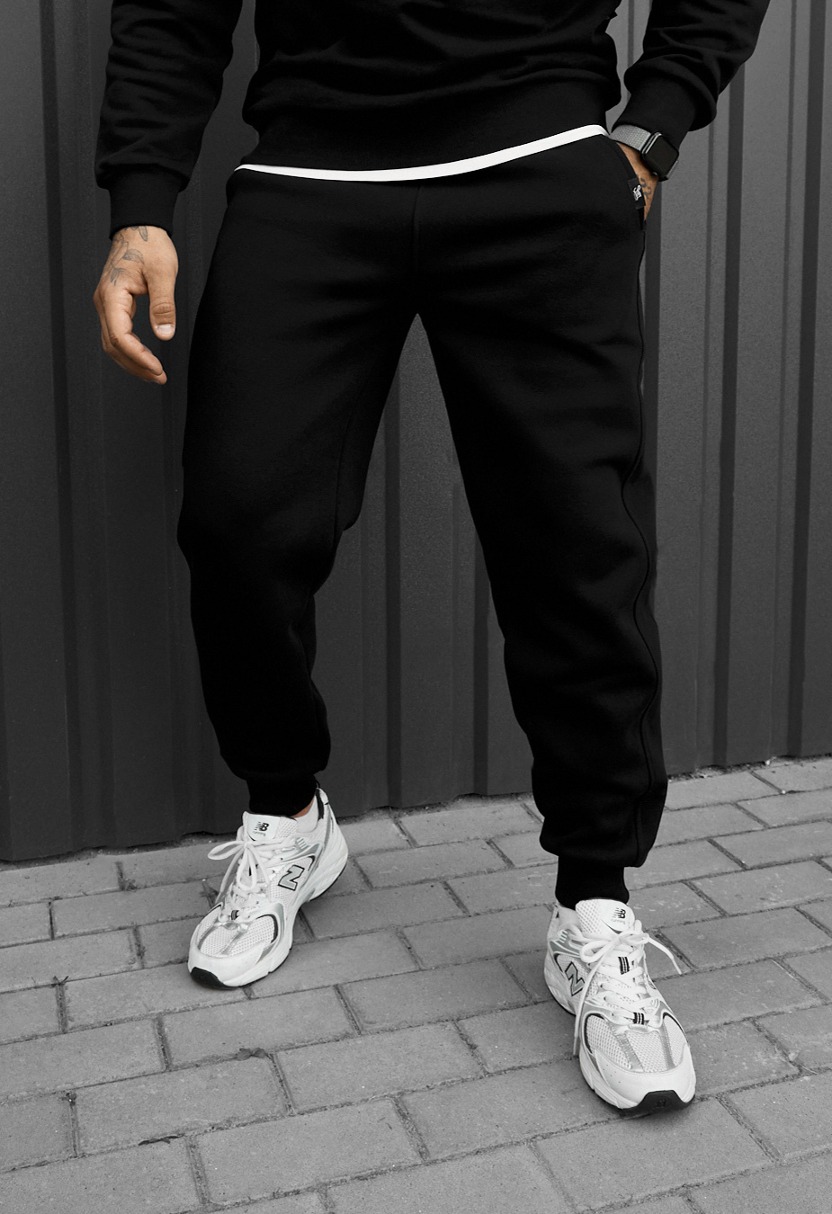 Spodnie dresowe Staff rol black fleece