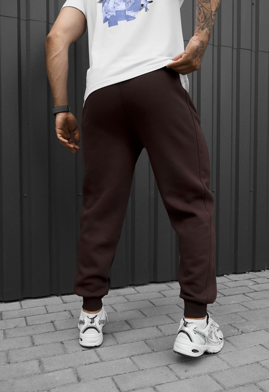 Spodnie dresowe Staff rol brown fleece