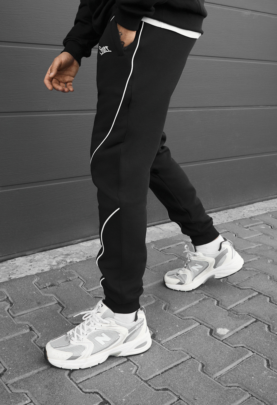 Spodnie dresowe Staff tlo black reflective fleece