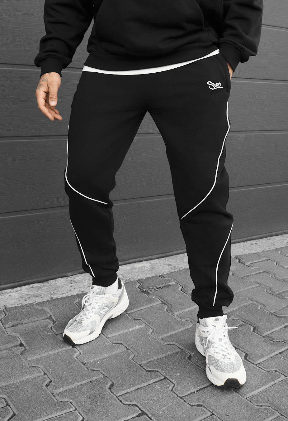 Spodnie dresowe Staff tlo black reflective fleece