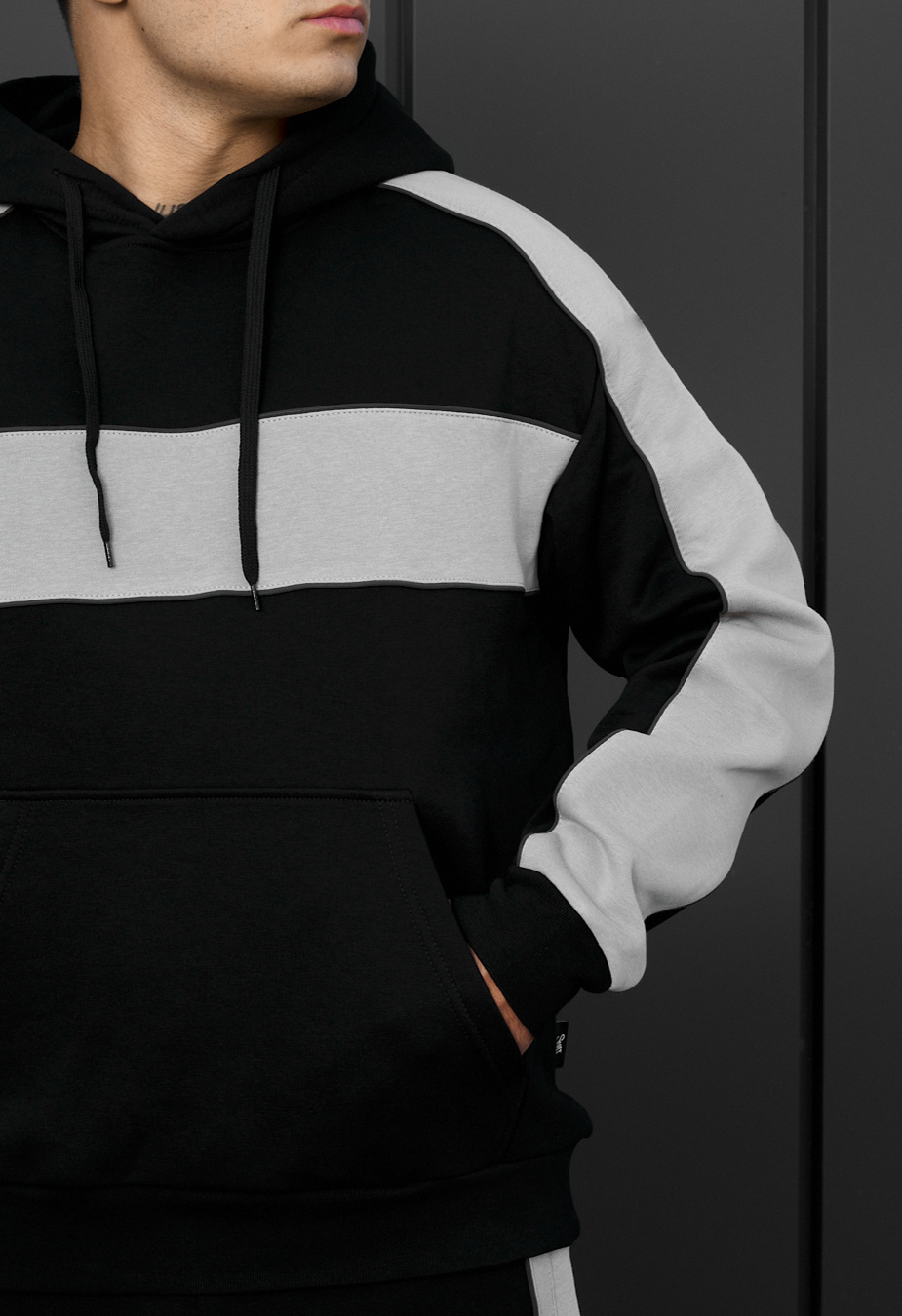Dres Staff rik black & gray oversize fleece