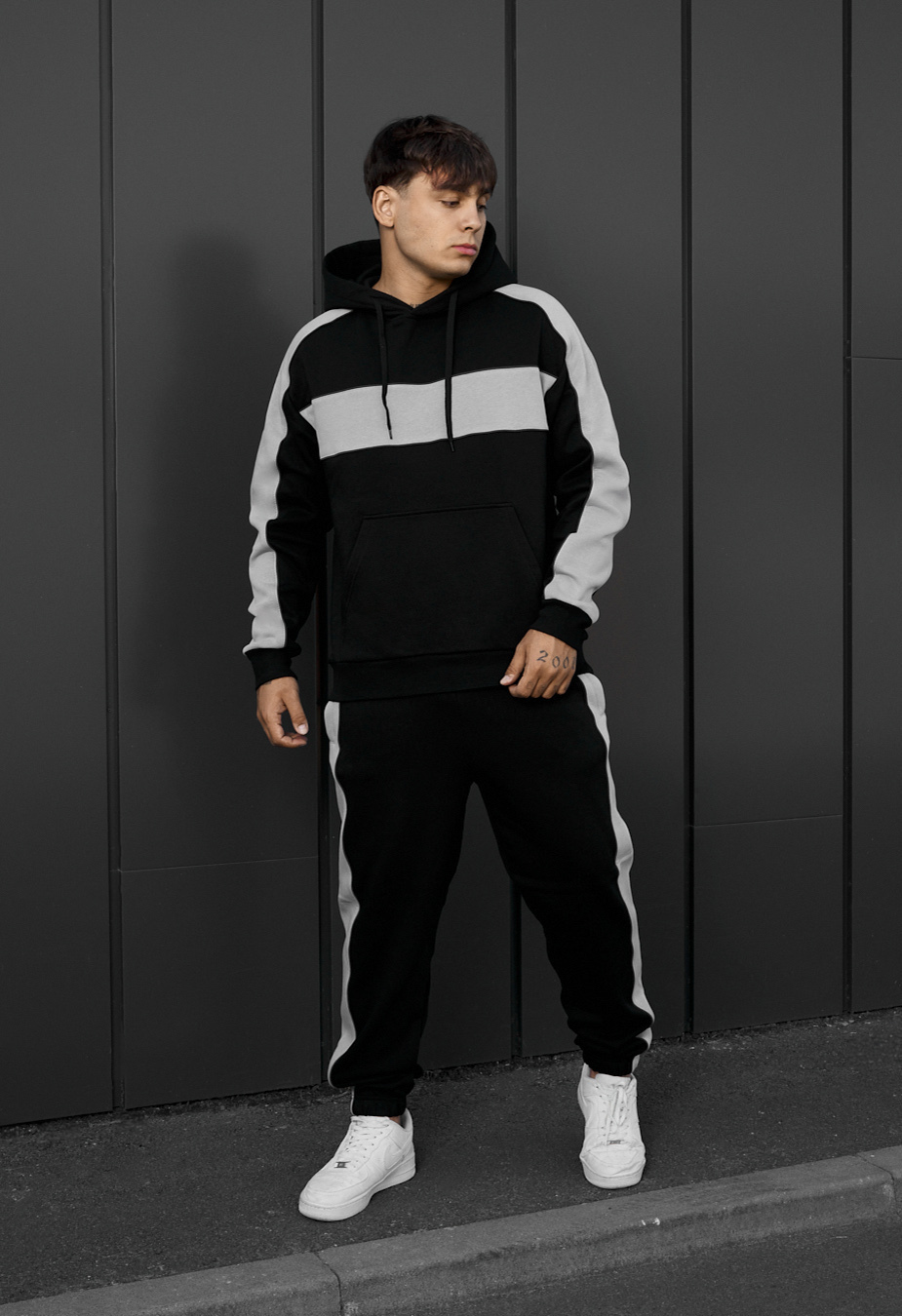 Dres Staff rik black & gray oversize fleece