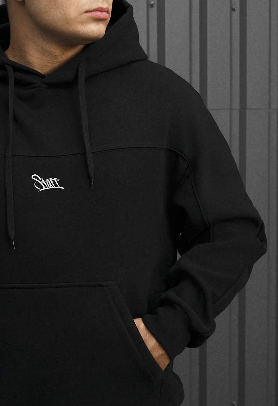 Dres Staff say black logo fleece