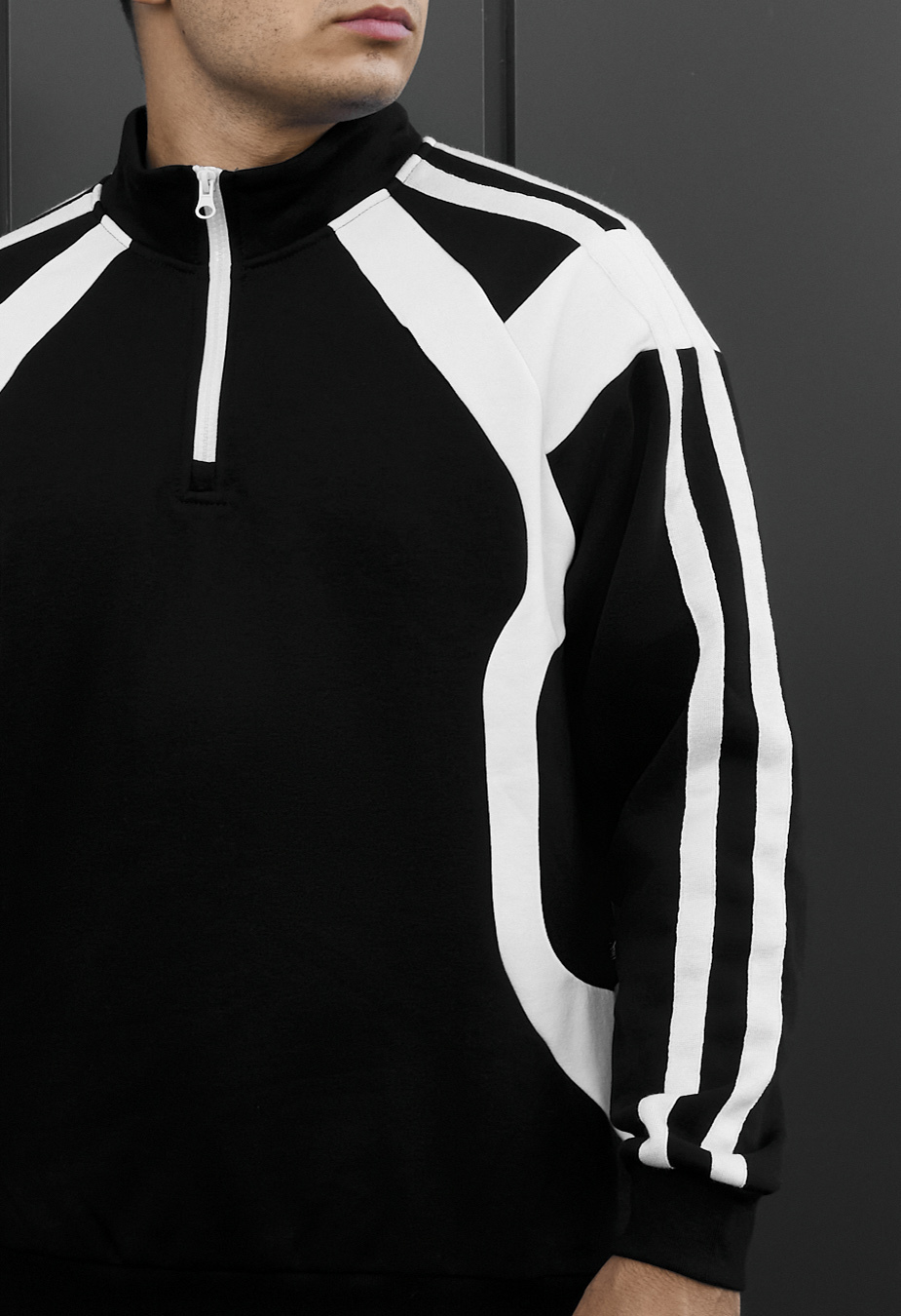 Dres Staff ham black & white fleece