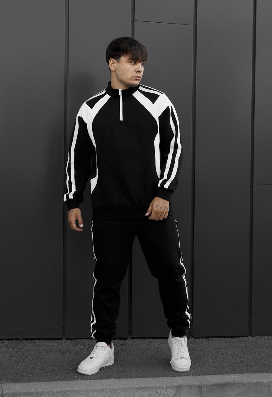 Dres Staff ham black & white fleece