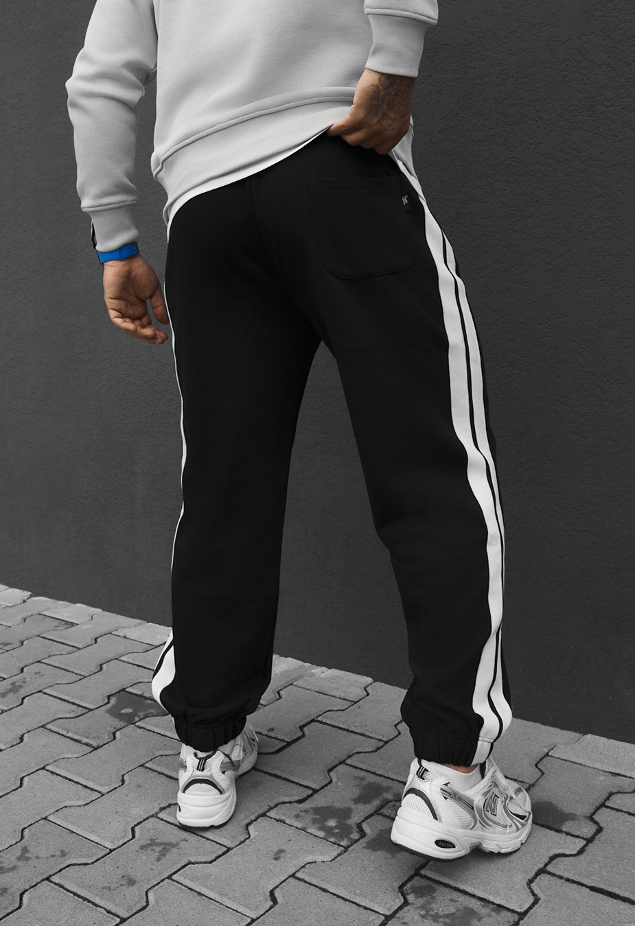 Spodnie dresowe Staff un black lampas fleece