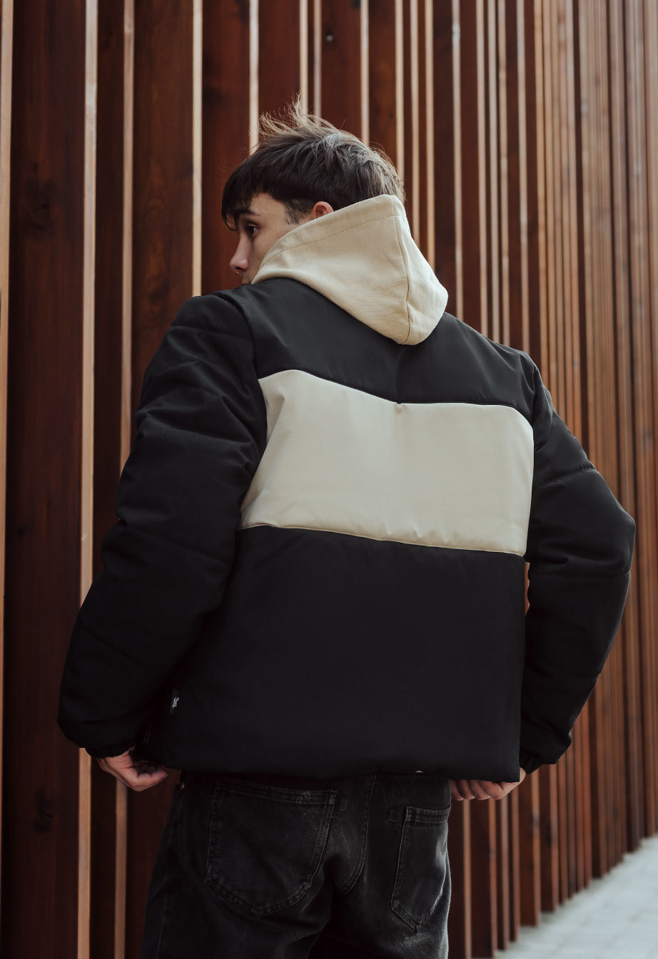 Półsezonowa kurtka Staff le back & beige