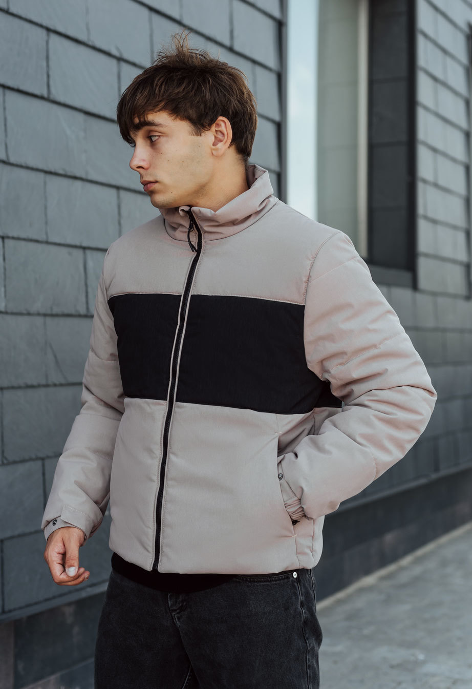 Kurtka Staff le light gray & black