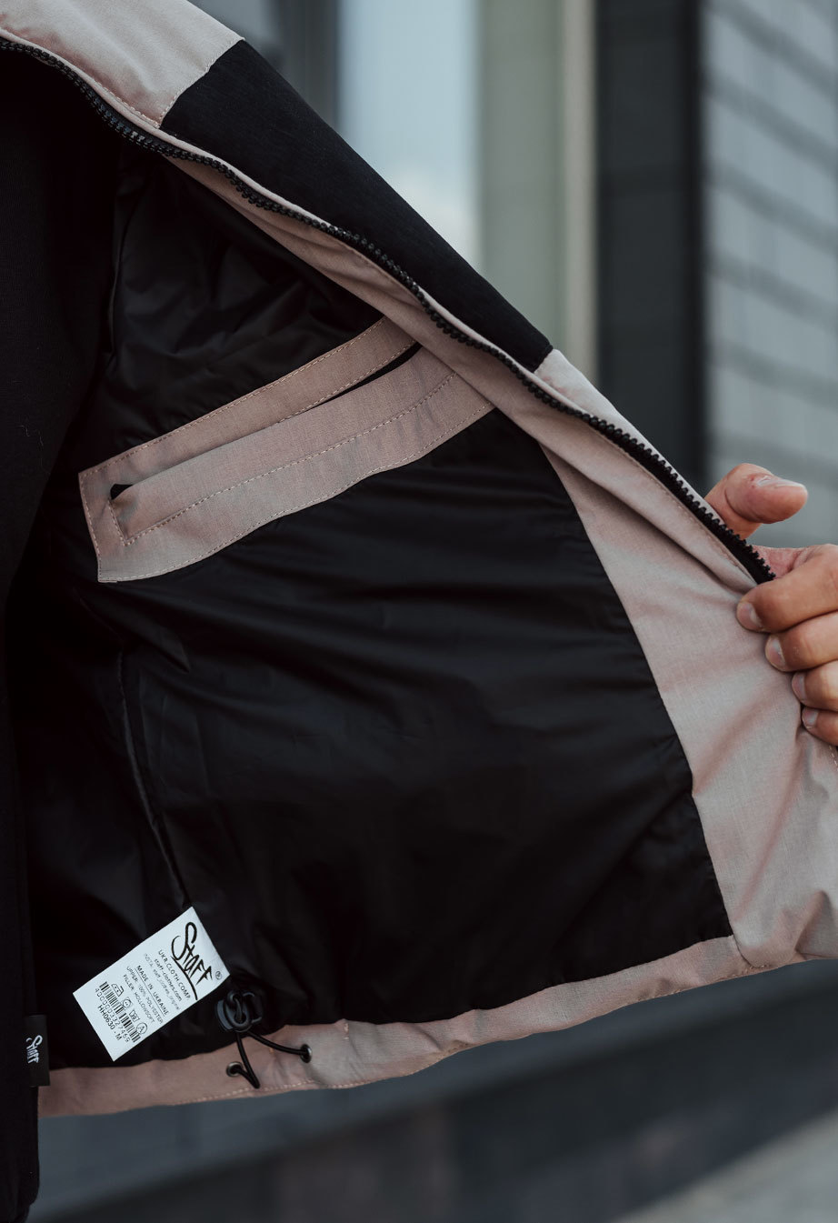 Kurtka Staff le light gray & black
