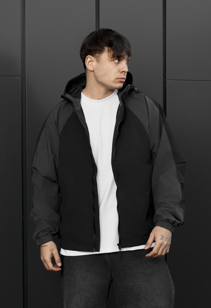 Wiatrówka Staff x Husll si black & gray