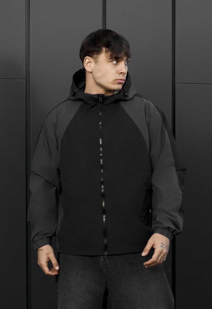 Wiatrówka Staff x Husll si black & gray