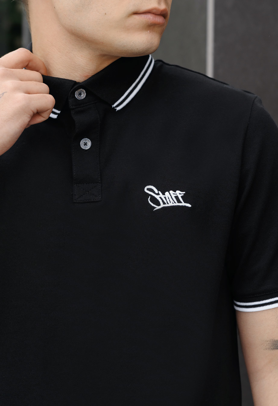 Koszulka polo Staff black logo2