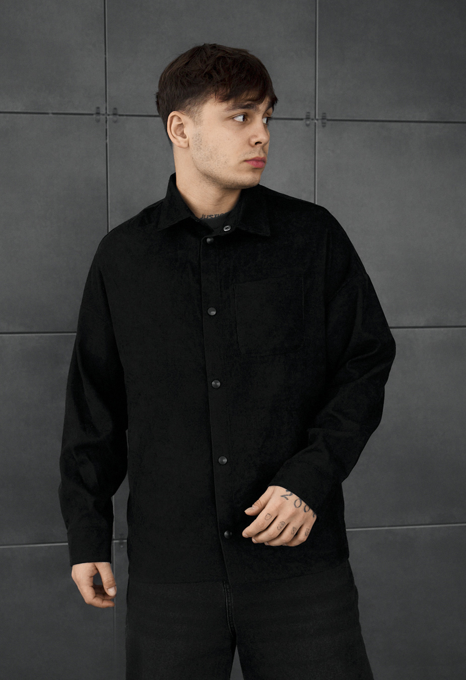 Koszula Staff velvet black