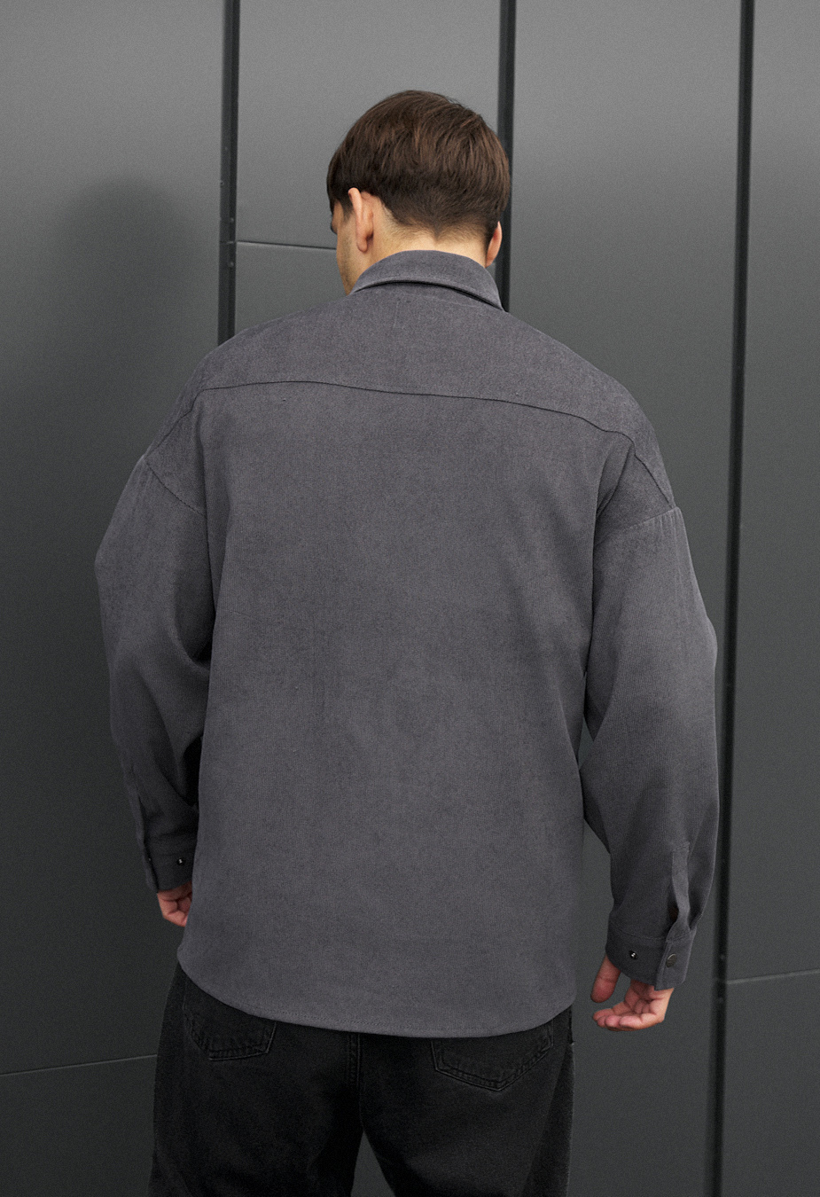 Koszula Staff velvet dark gray