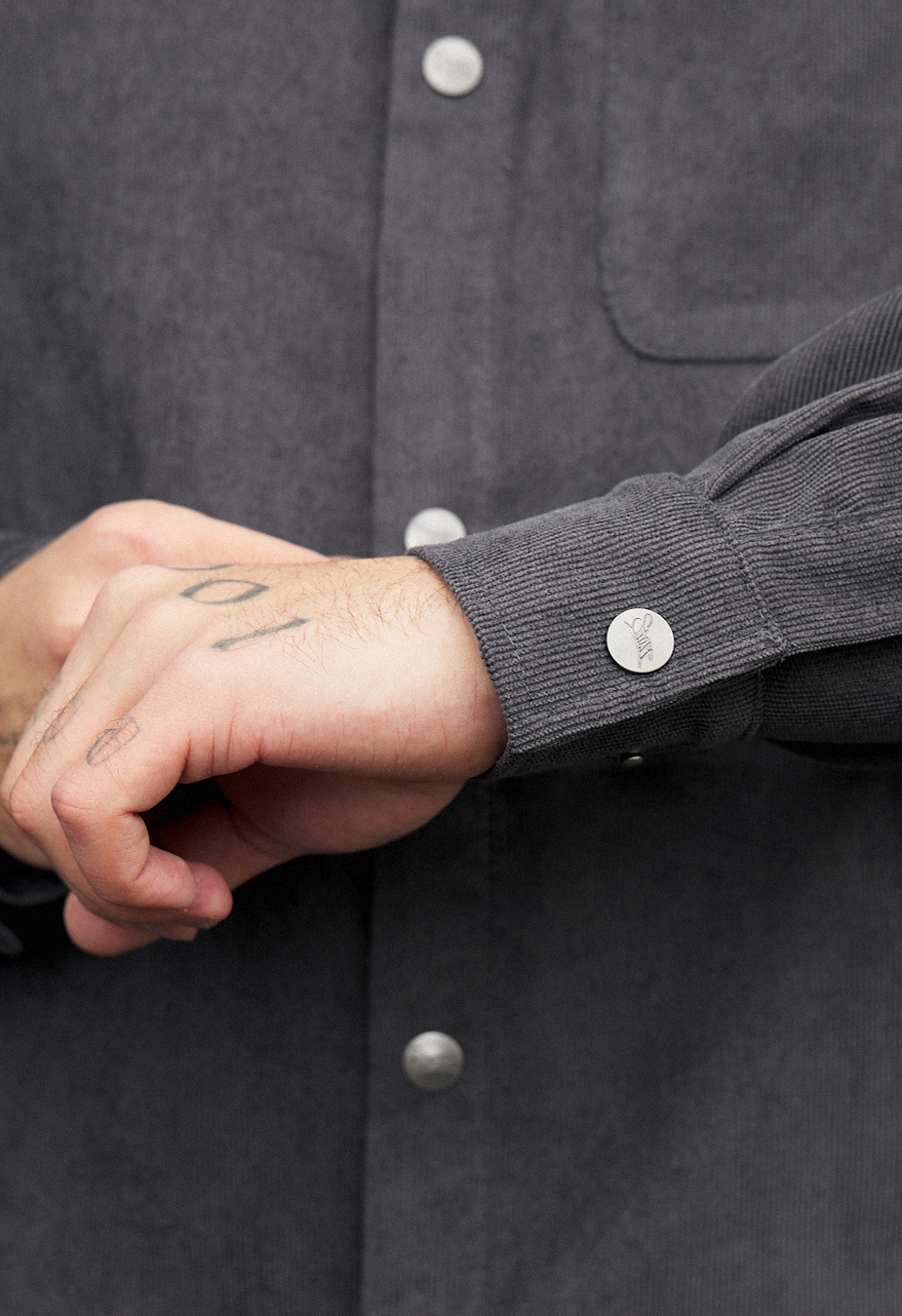 Koszula Staff velvet dark gray