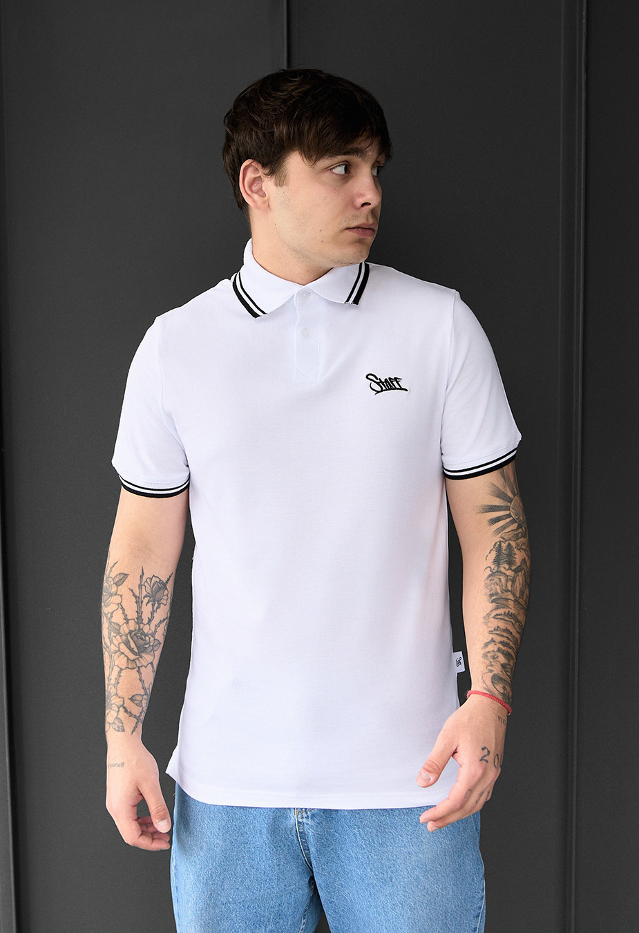 Polo Staff white logo