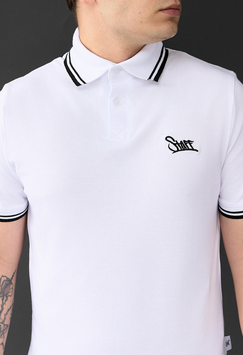 Polo Staff white logo