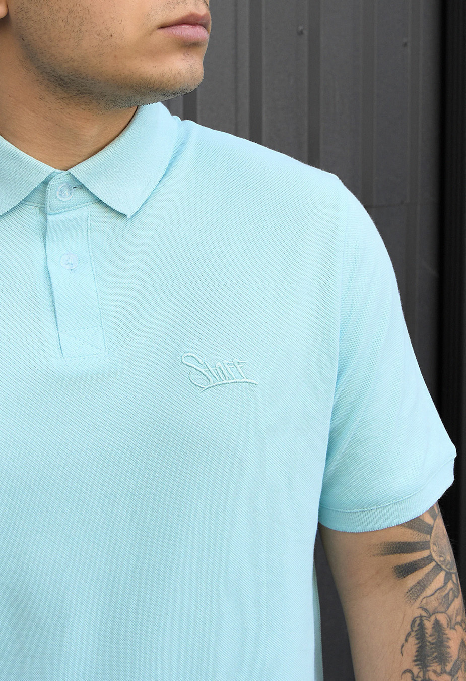 Polo Staff light blue logo