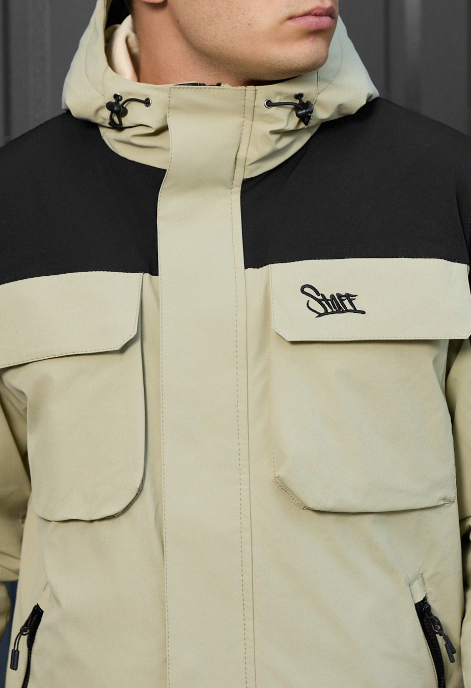 Kurtka Staff quor black & light olive