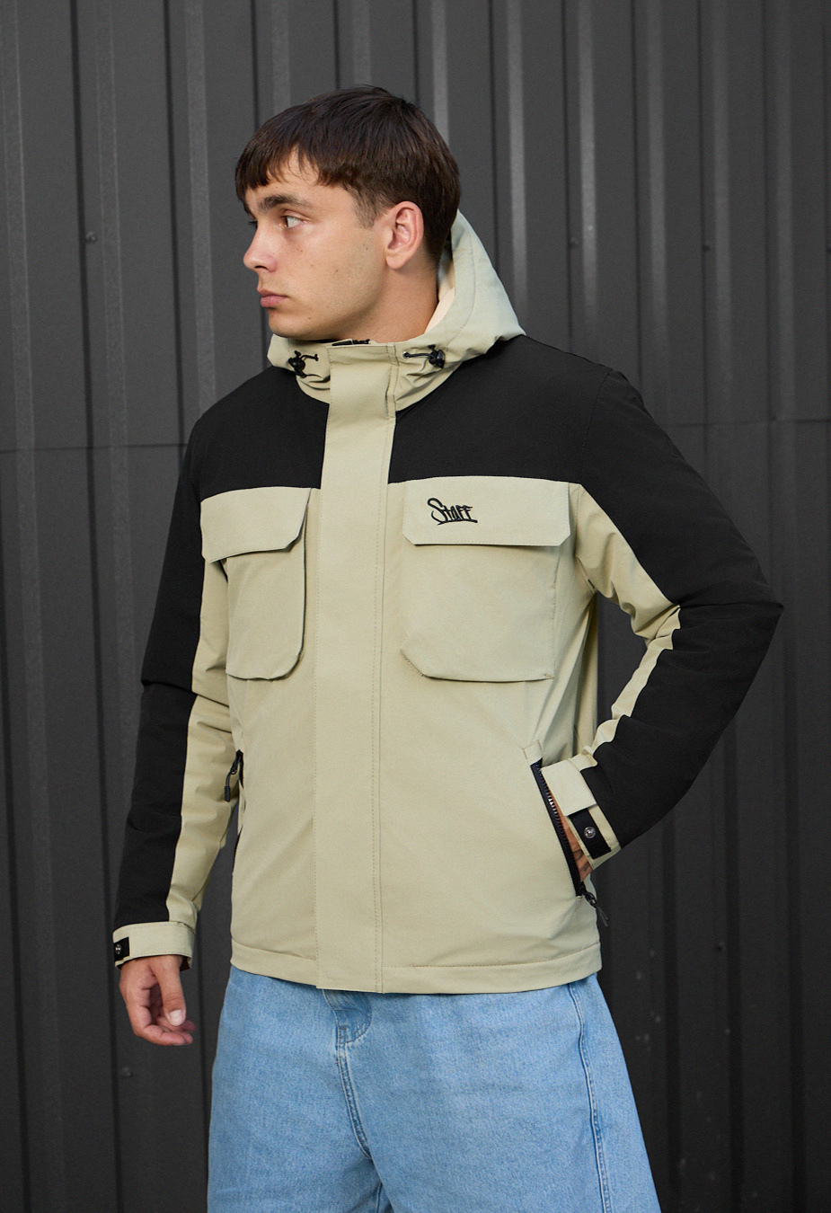 Kurtka Staff quor black & light olive