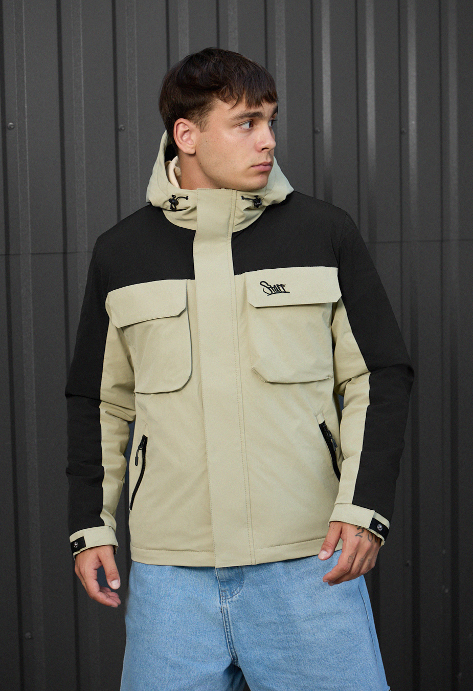 Kurtka Staff quor black & light olive
