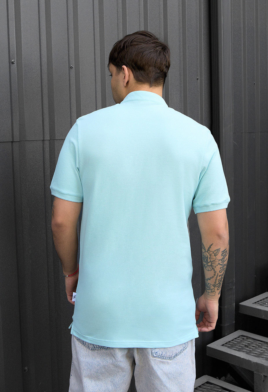 Polo Staff lw light blue logo