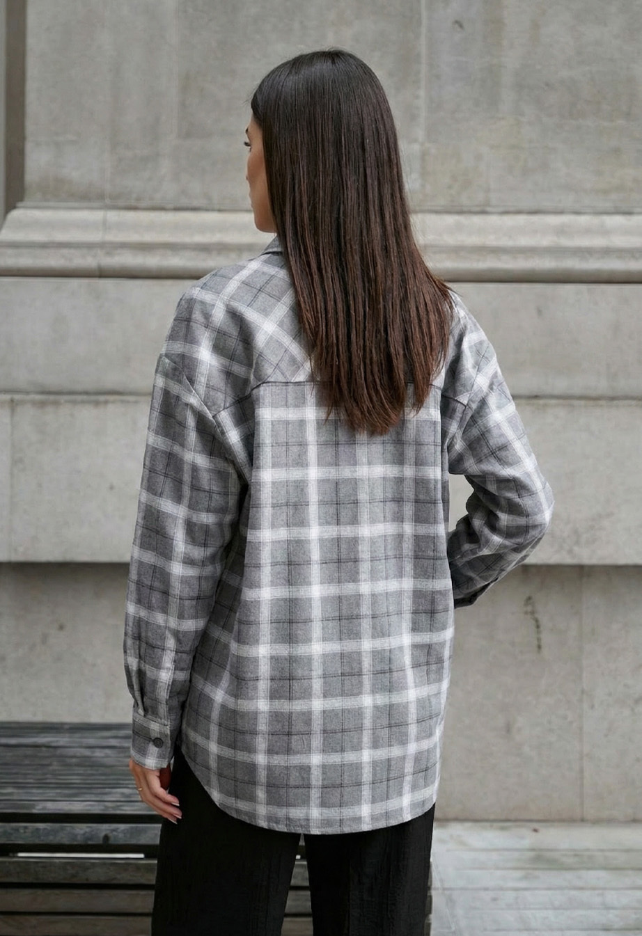 Koszula damska Staff mir gray oversize