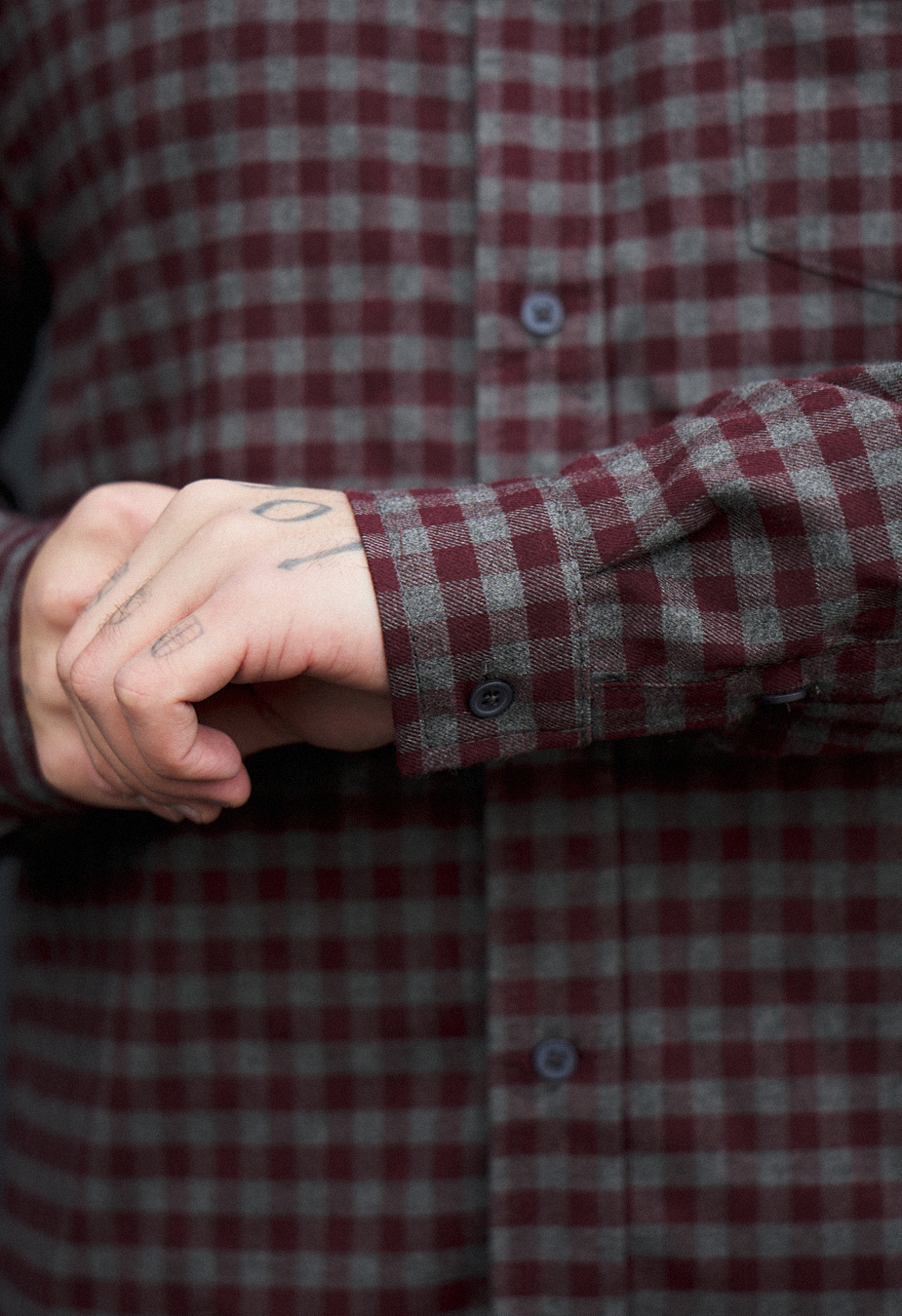 Koszula Staff ed bordo & gray