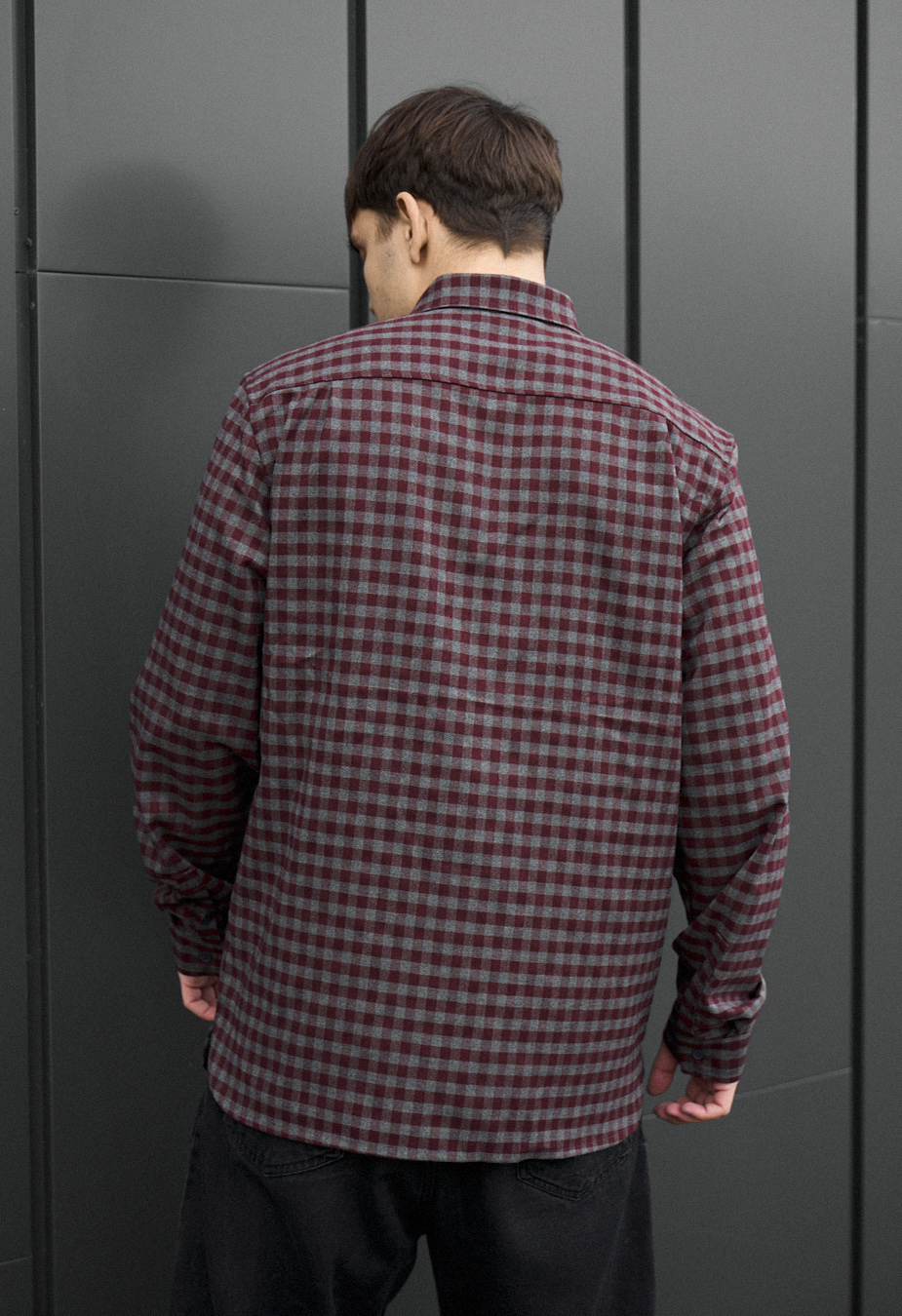 Koszula Staff ed bordo & gray