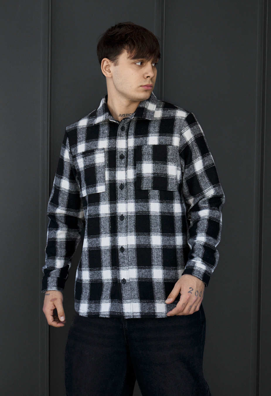 Koszula Staff squares black & white