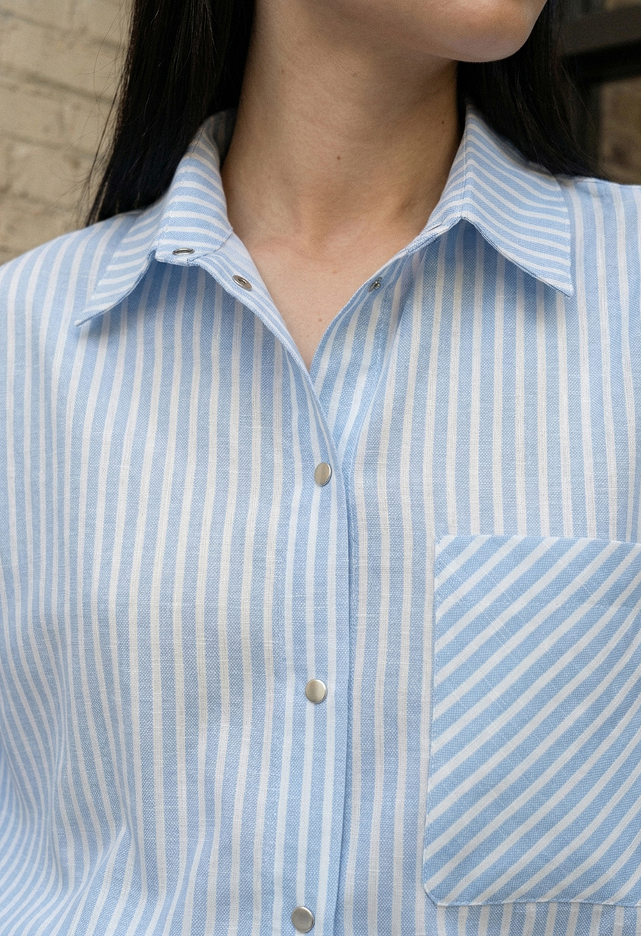 Komplet koszula+spodenki Staff so light blue oversize