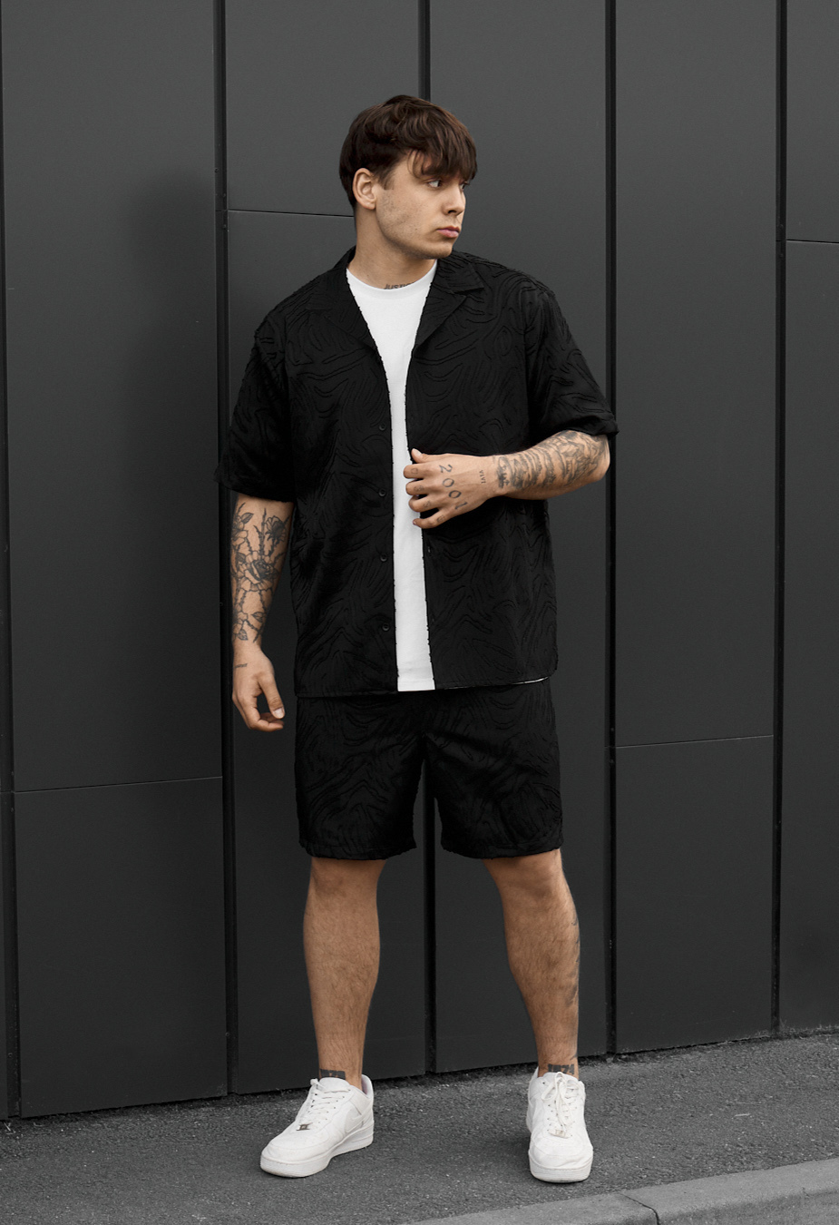 Komplet koszula + spodenki Staff li black
